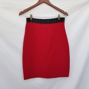 ST JOHN COLLECTION Women's Red and Black Pencil Skirt size 4